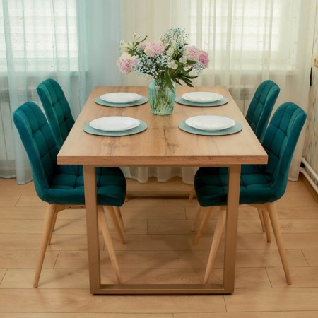 Dining stool Polini Home Verona SD, dark-turquoise-naval color-9