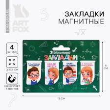 A set of magnetic bookmarks 4 pieces on the School substrate