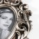 Photo frame Polystone 10x15 cm "lush leaves" Elevated silver 28x19 cm