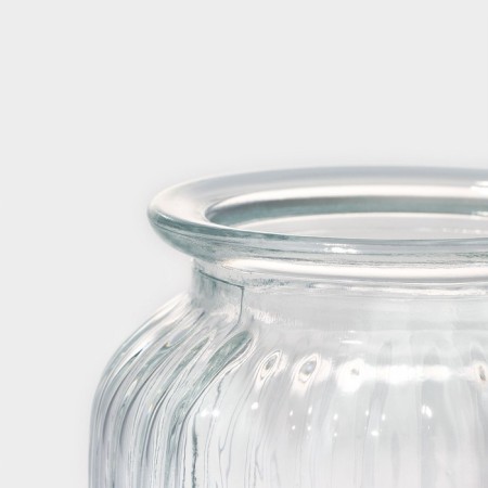 Glass Bank for bulk products with a ceramic lid of the bunny in gold, 600 ml-3