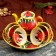 Set of Tea Rishtan Ceramics "Grenates", 9 objects (kettle 1 l, Piala 0.5/0.3 l)