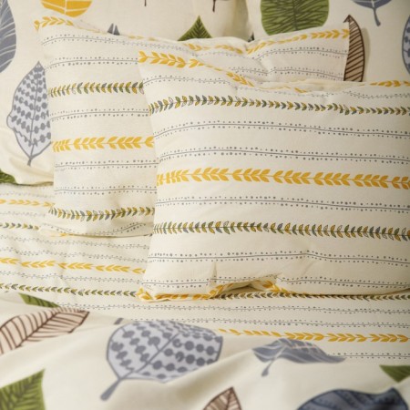 Bed linen 2pas Night is delicate leaf fall 175x215 cm, 180x215 cm, 70x70 cm 2pcs, calico, 120g, hl 100%-1