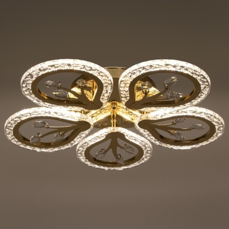 Causteen with PDU 1840/5GD LED 80W 3000-6000k Dimmer chrome gold 51x51x8 cm Bayerluux-2