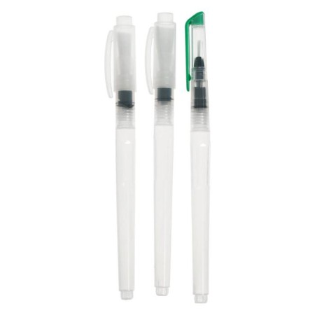 A set of calligraphic brushes nylon, flat, 3 pieces: No. 4, 7, 10, with a tank-1