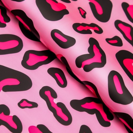 Matte, bilateral film, Leopard, fuchsia, 0.57 x 0.57 m-1