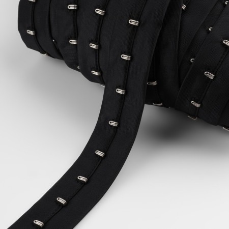 Braid with hooks, 27 mm × 45 ± 1 m, black color-3