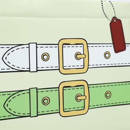 Female bag, lightning tout, green color-3
