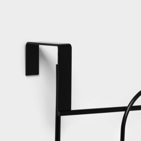 The holder is distorted for ironing board and iron, 25 × 14.5 × 40.5 cm, black color-3