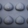 Form for chocolate “nuts”, silicone, 30 × 17.5 × 1.5 cm, 24 cells (3 × 2.6 cm), the color is gray