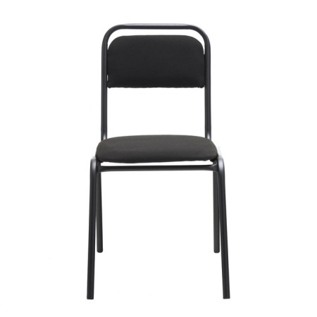 A chair for a visitor black fabric, black frame-1