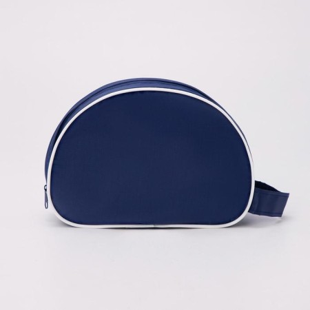 Cosmetic bag with a handle, blue color-2