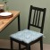 Siddle on the chair Ethel "Ornament" 40x40 cm, col. gray, 100% polyester