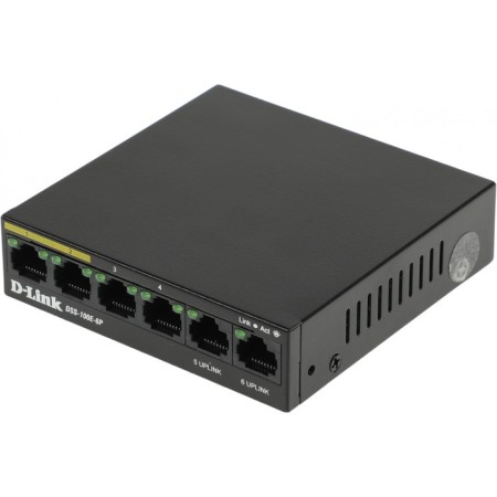 D-Link DSS-100E-6P/A1A 6x100MB 4POE+ 55W Unguided swing switch-4