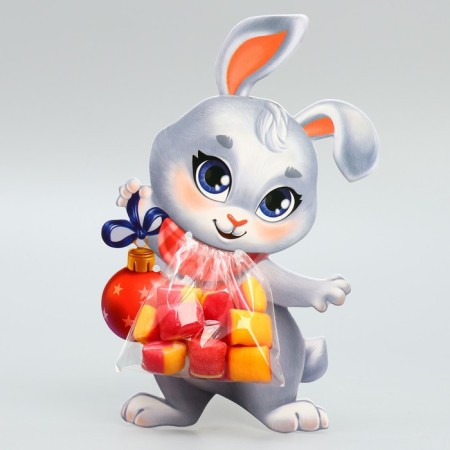 Package for sweets "Bunny", 11 x 6 cm, New Year-1