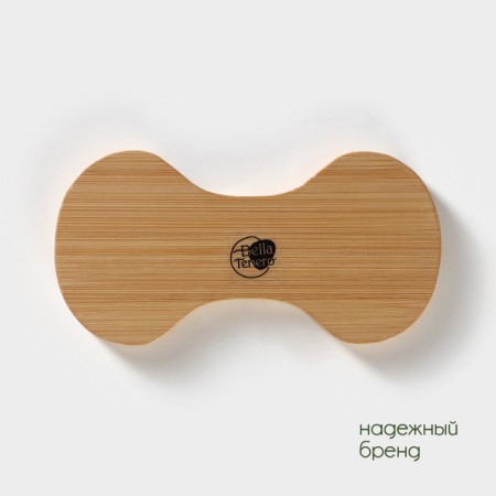 Ceramic napkin on the bamboo stand Bellatenero, 14 × 7 × 10 cm, white color-6