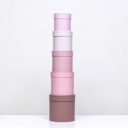 Set of round boxes 5 in 1, "heat" 20x20-14x14-2