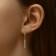 Earrings with rhinestones Xuping suspension are small, white color in pink gold