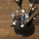 Summary metal, glass for 3 candles "openwork with pearls" black 29x15x11.5 cm