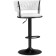 Barrier stool Lotus metal/velor, black/white 52x50x87 cm