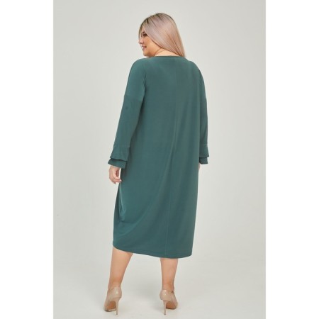 Women's dress, size 62, green color-3