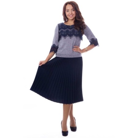 Women's dress, size 42, blue color-2