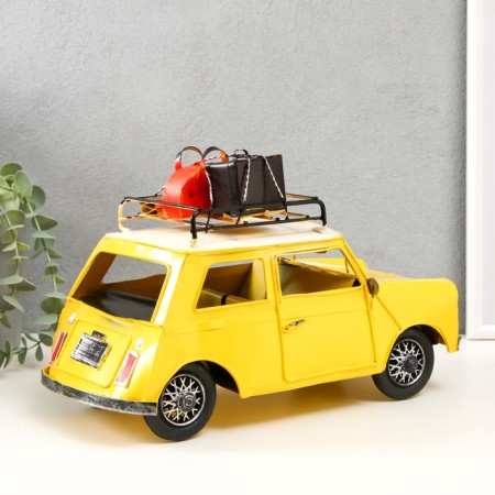 Metal souvenir "Retro. Yellow car" 30x13.7x17.5 cm-1