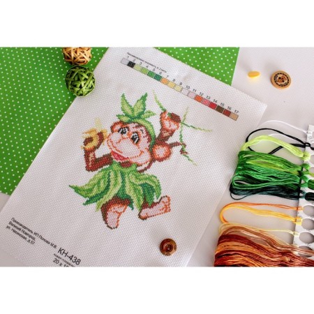 Embroidery set "Monkey" 21 × 30 cm-3