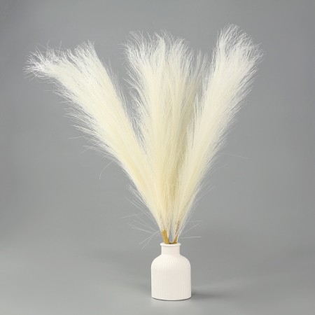Pampas artificial grass, height 43 cm, 5 brushes, milk color