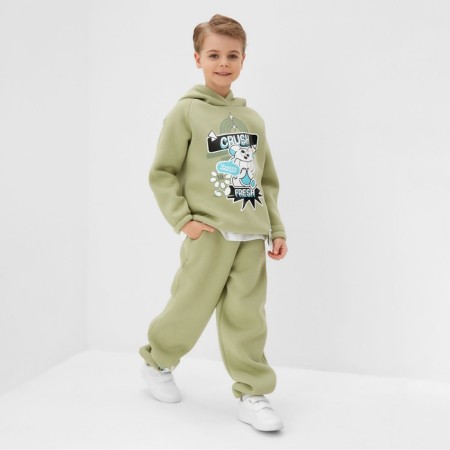 Children's pants Minaku: Crush, olive color, height 152 cm-8
