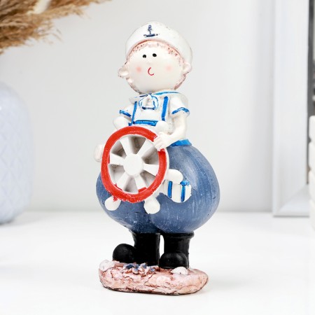 Figure "Boy sailor at the helm" 18x8x7cm