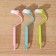 Brush with a curved handle of a share, 20 cm, color mix