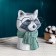 Kashpo - VAZ "Raccoon with glasses" 14x14x22cm