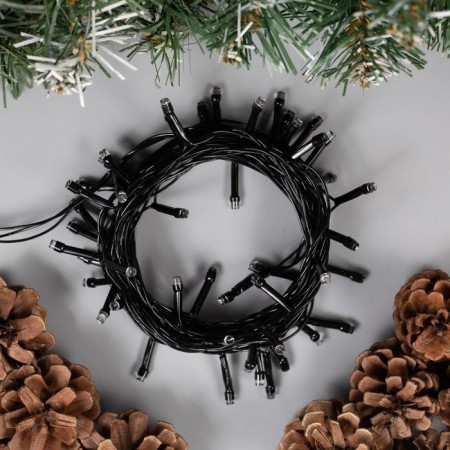 Garland “thread” 5 m, IP20, dark thread, 50 LED, yellow glow, 8 modes, 220 V-1
