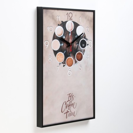 Carty clock is wall-mounted, series: kitchen "Time for Coffee", smooth move, 35 x 57 cm-1
