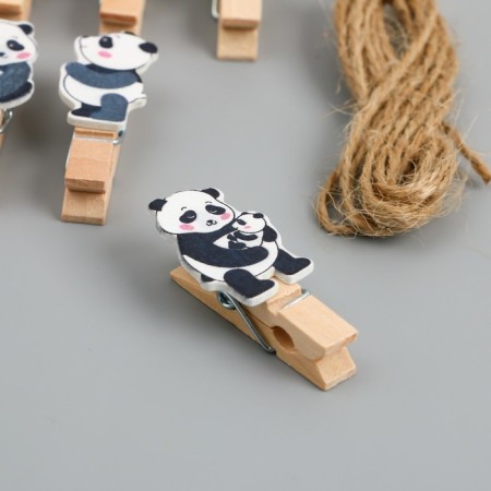 Decor for creativity tree "Procher. Panda" set 10 pcs 4.2x2.3x1.2 cm-2