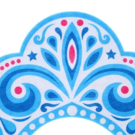 Carnival kokoshnik "Winter Queen" from felt, with application-8