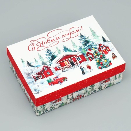 Folding box “Happy New Year!”, 21 x 15 x 7 cm, new year-1
