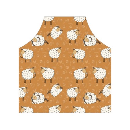 Apron kitchen with a “furry sheep” photo print, adjustable, size OS-2