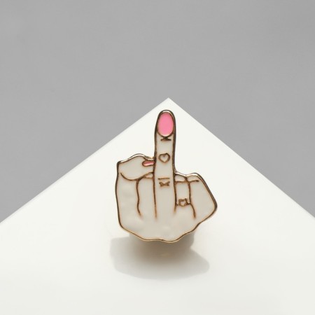 “Fak” icon, white-pink color in gold-2