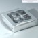 Box for sweets, confectionery packaging, 9 cells, “silver”, 14.7 x 14.7 x 3.5 cm
