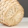 Bamboo wicker basket, d19xh9/32 cm, natural