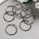 Rings for creativity (for photo albums) "gold/silver" int. D = 2.5 cm external. D = 3 cm set 10 pcs