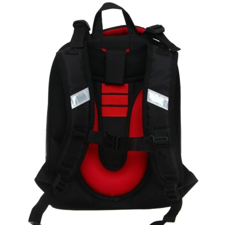 School backpack 38 x 30 x 16 cm, ergonomic back, Stavia "Red Truck"-4