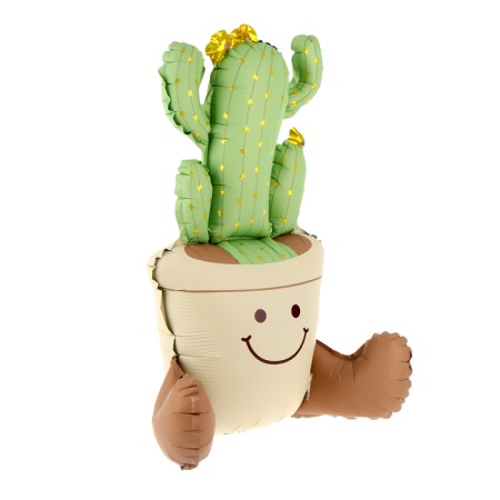 Foil ball 22 "Cactus in a pot", matte, under the air-1