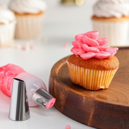 Konfinetta confectionery nozzle "Rose", D = 5 cm, exit 3.5 cm, stainless steel