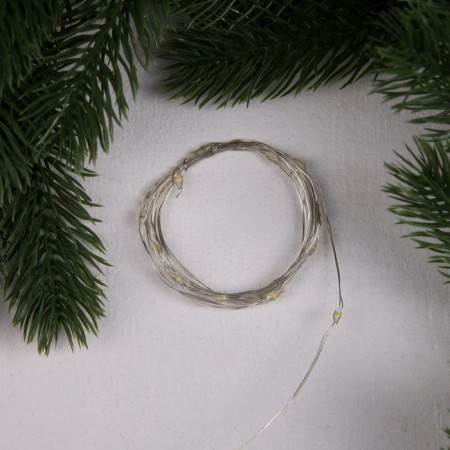 Garland “thread” 2 m dew, ip20, silver thread, 20 LED, glow warm white, 3 modes, AG13x3-1
