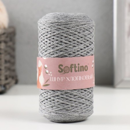 Knitting cord without core 70% cotton, 30% polyester 1mm 200m/60 ± 10g (07-light-CER)-3