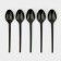 A spoon of a teaspoon plastic disposable black "standard", 12.5 cm