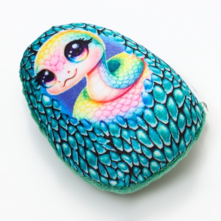 New Year! Soft magnet "Snake in the egg", green-3