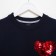 Female sweatshirt, dark blue color, size 44 (m)